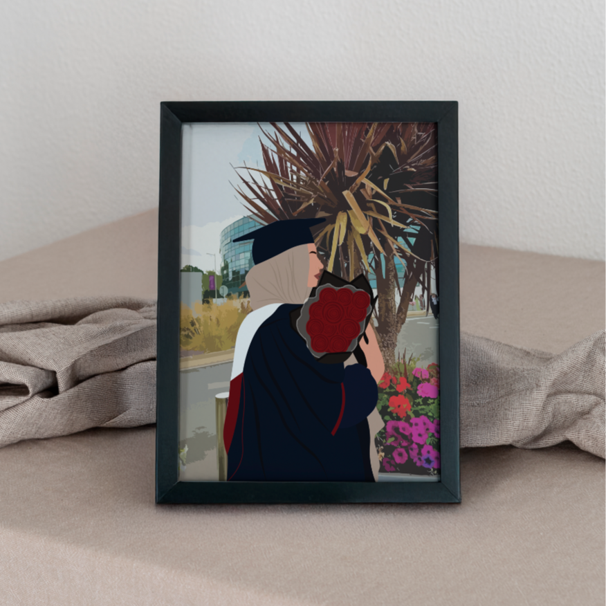 Graduation Illustrated Frame