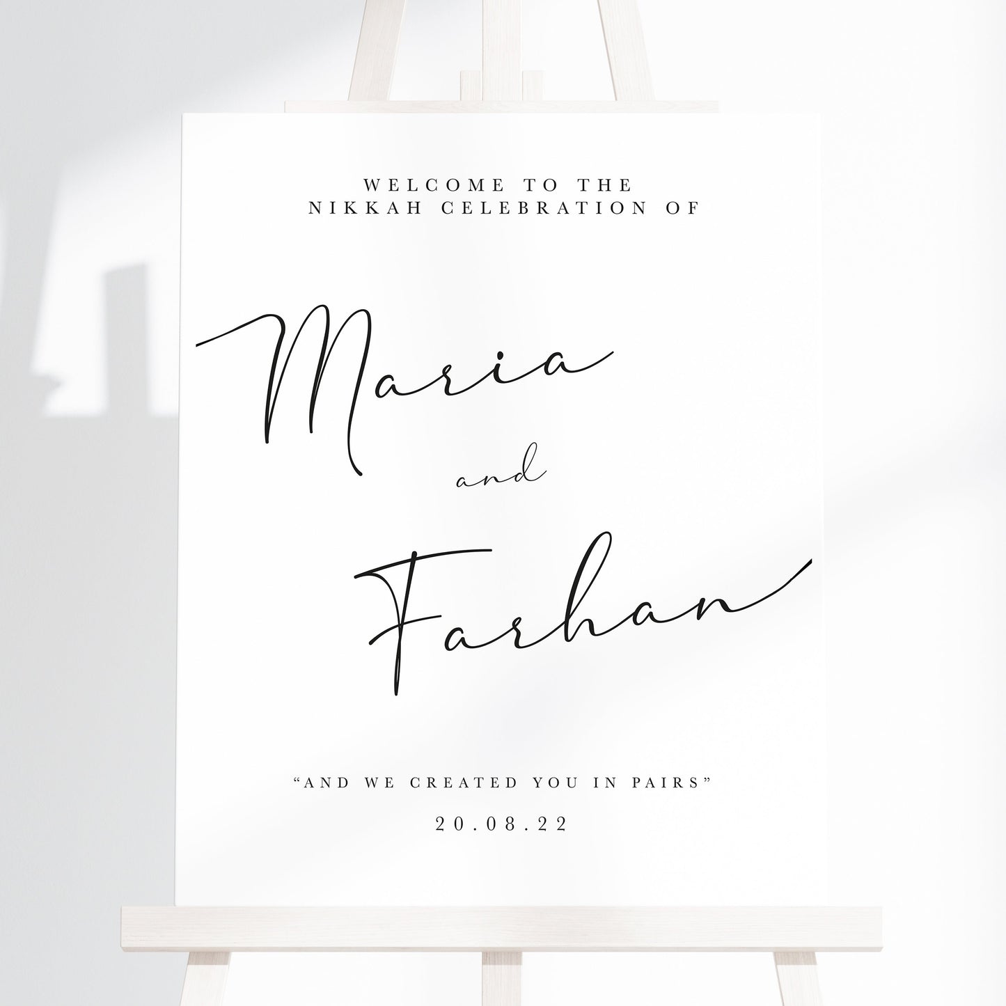 Minimal Floral Welcome Board