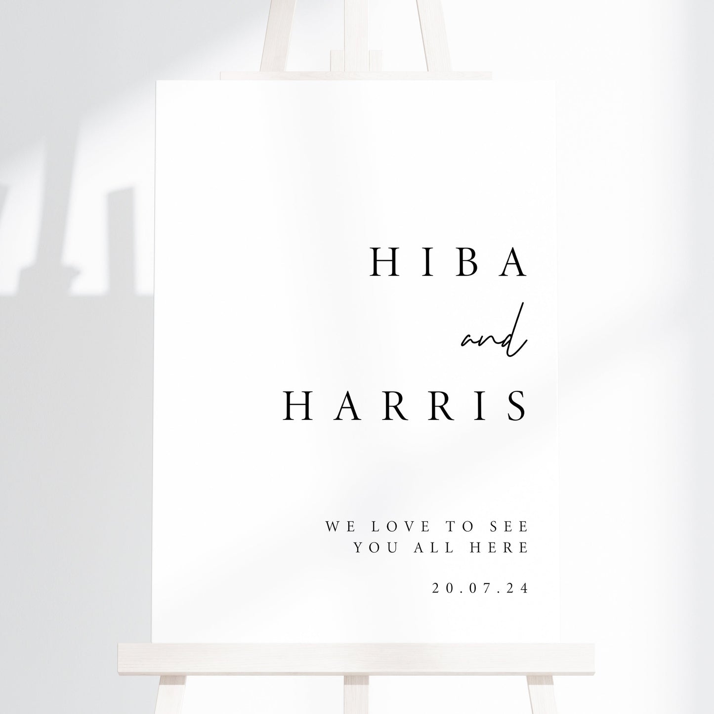 Minimal Wedding Welcome Board