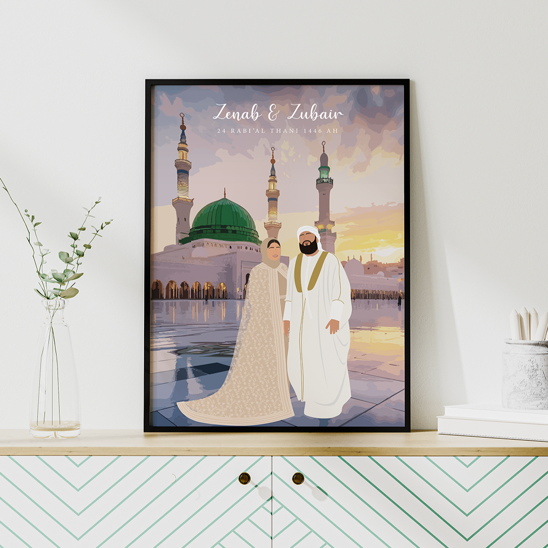 Couple Illustrated Frame