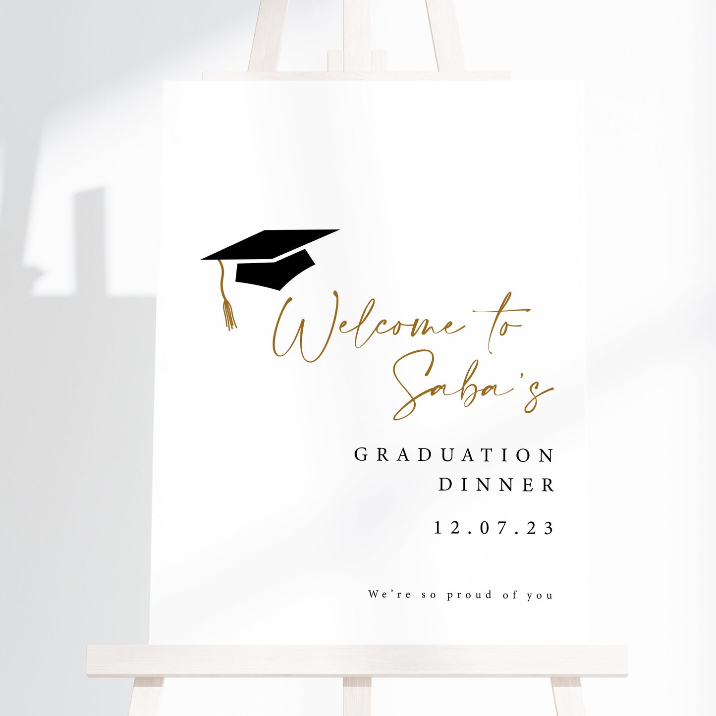 Minimal Graduation Welcome Board